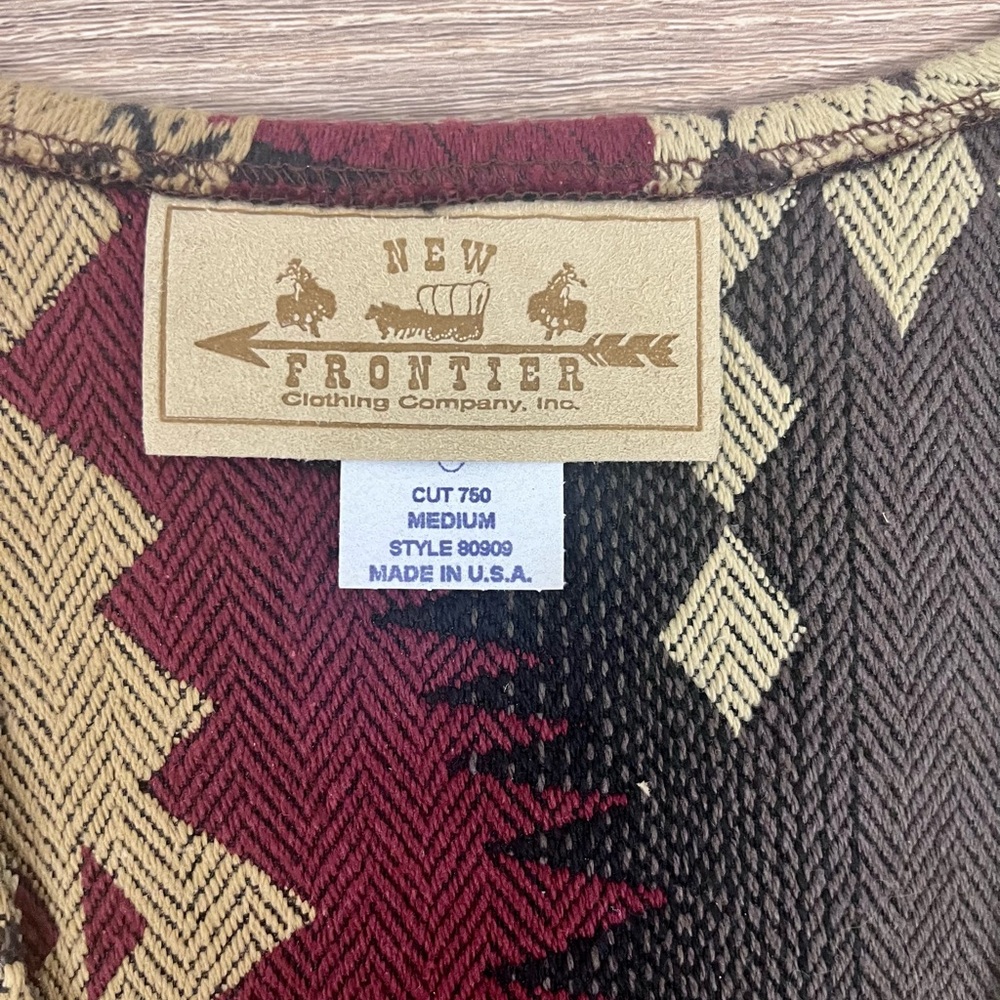 Vintage Southwestern Tribal Tapestry Vest - Aztec Pattern - Size M - Picture 3 of 6